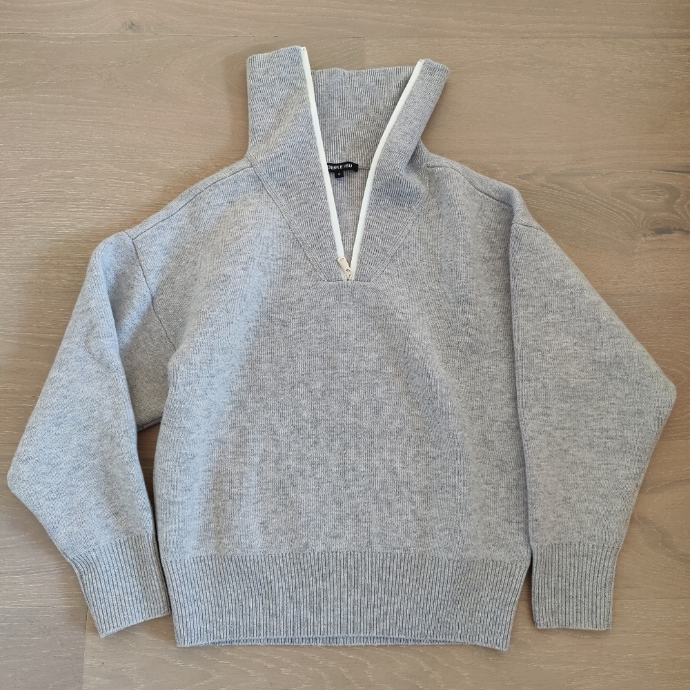 Grey Wool Sweater - Picture 4 of 12